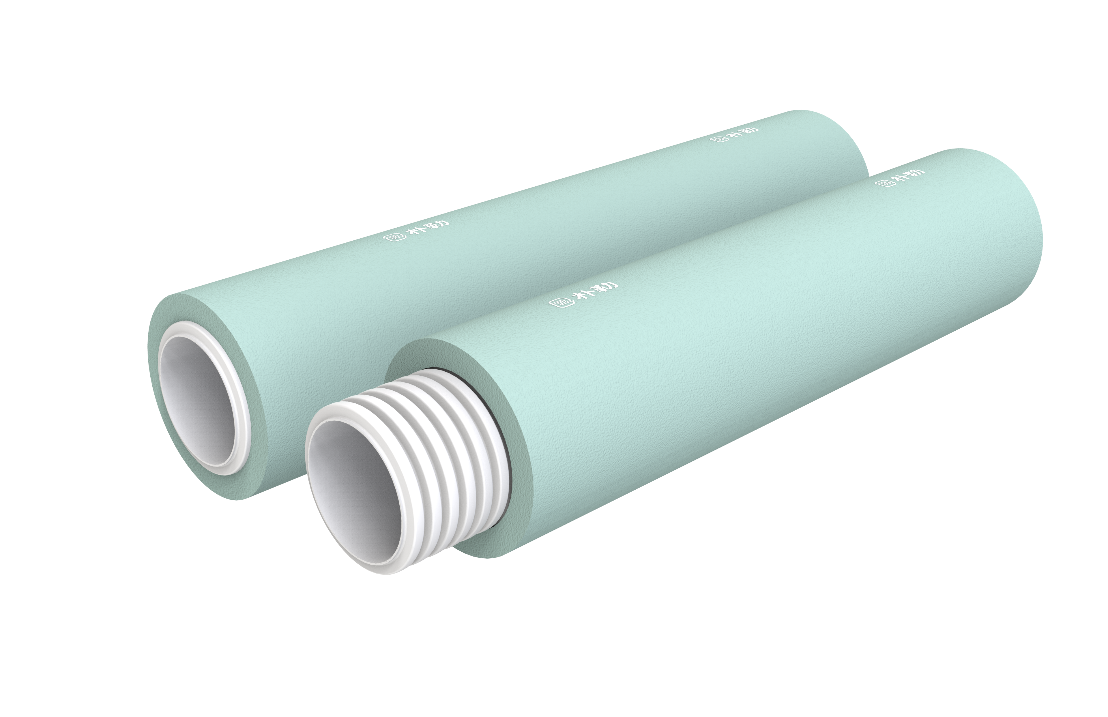 Polygon Skyblau frische Luft Flexible isoliertes kreisförmiges Rohr