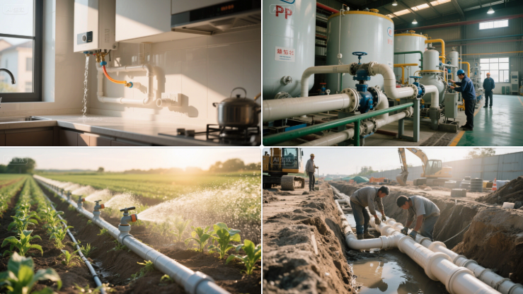 Applications of PPR Pipes Anwendungen von PPR -Rohren