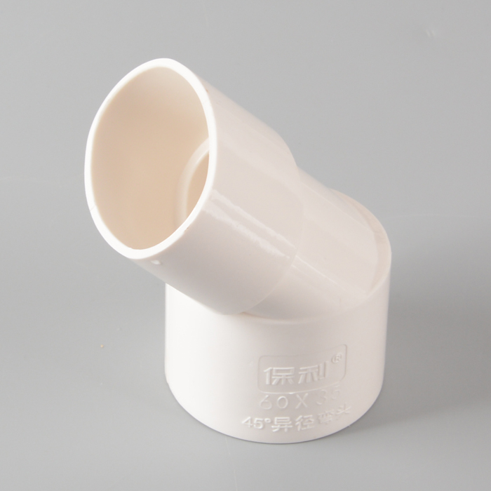 PVC Flatrohr-Serie-Flat 45 ° Reduktion der Ellbogen