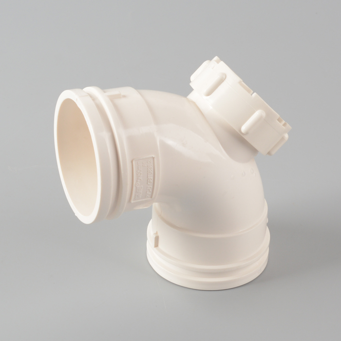 Polygon PVC 90 ° Ellbogen mit Reinigung