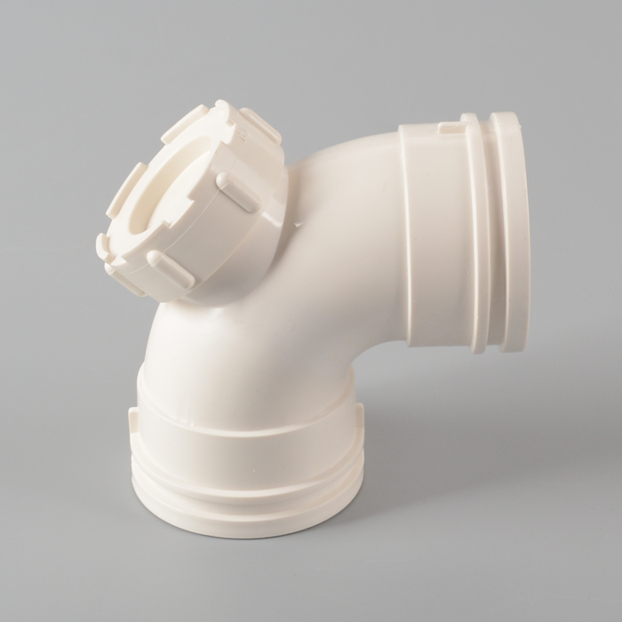 Polygon PVC 90 ° Ellbogen mit Reinigung