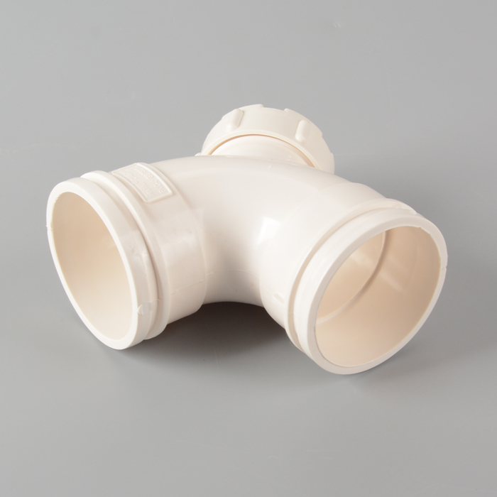 Polygon PVC 90 ° Ellbogen mit Reinigung